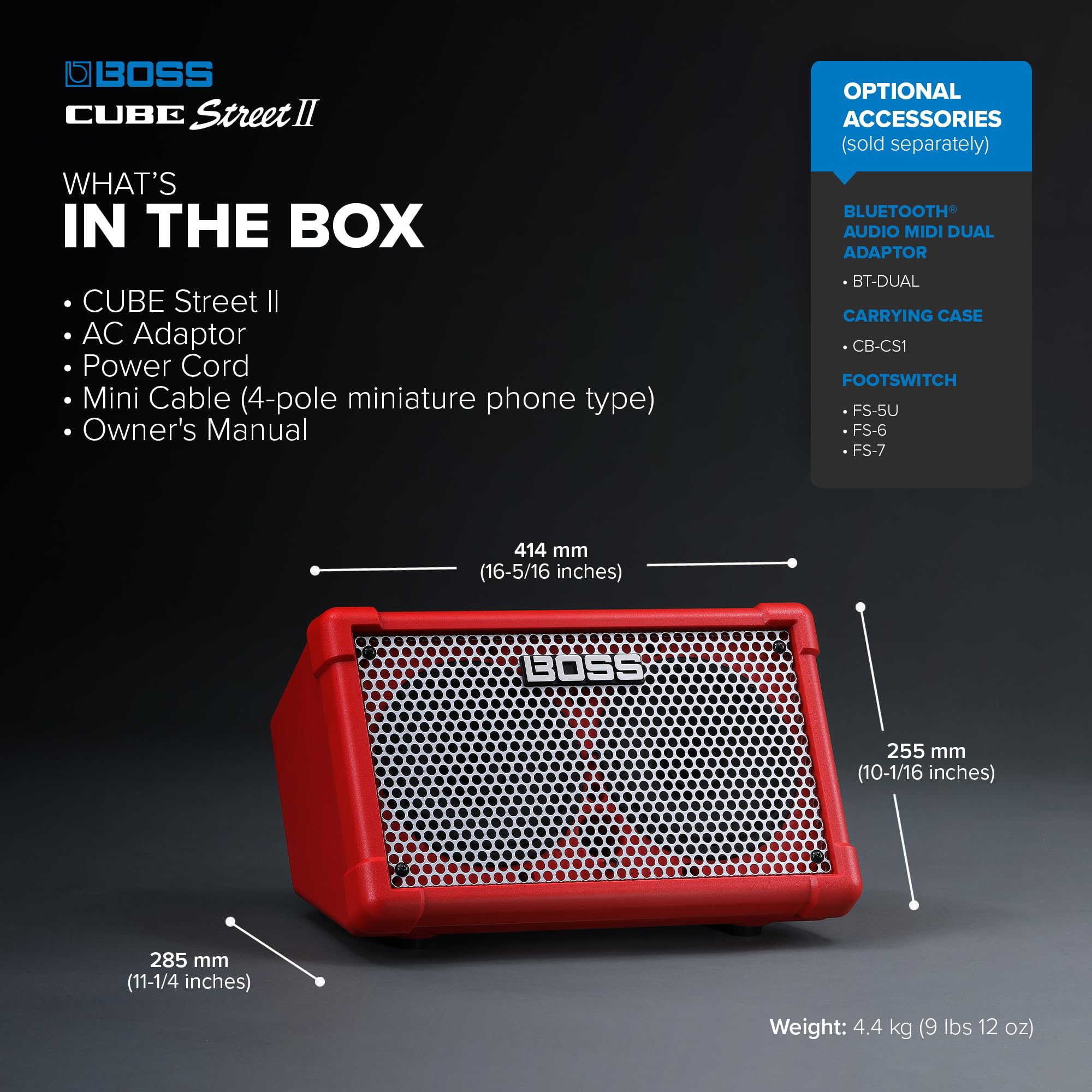 Amazon.com: BOSS Cube Street II | Portable Battery-Powered Stereo